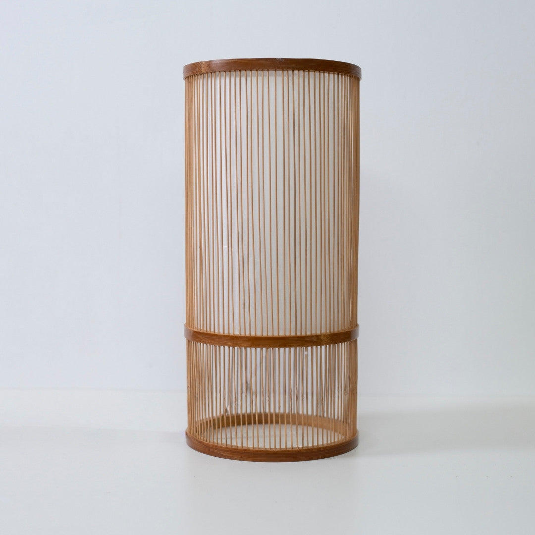 Japanese Bamboo Floor Lamp "Tutu" Small – Minimalist Standing Lamp, Stylish Bamboo Lamp for Cozy Spaces