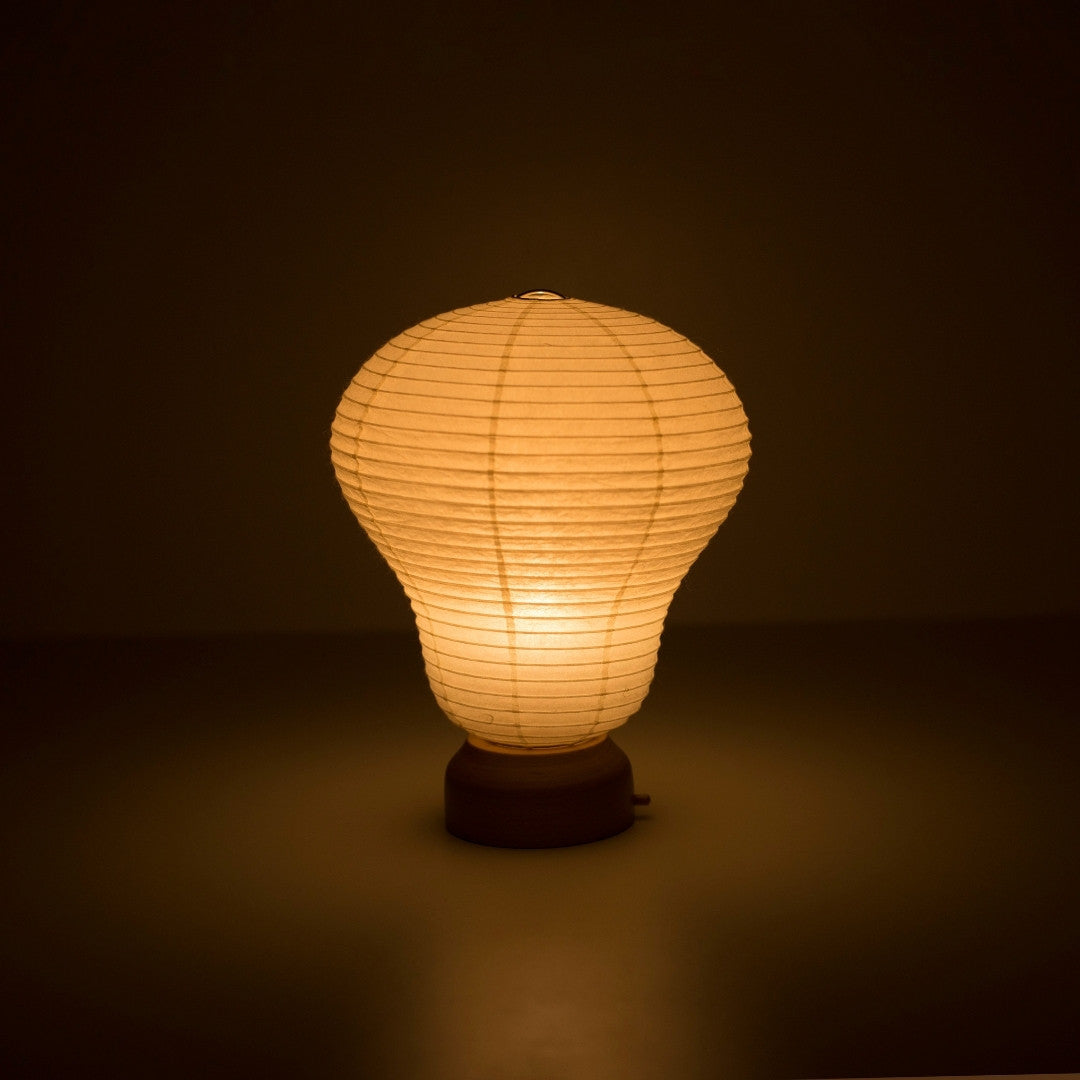 Japanse Papieren Tafellamp "Balloon" – Zachte, Draagbare Papieren Lamp voor Japandi Woonkamer