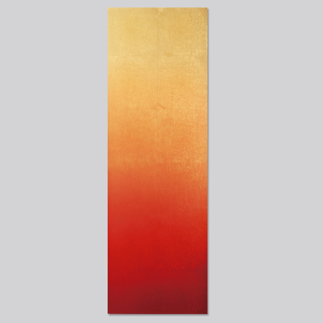 Japanese wall art Hokage L | wabi sabi wall decor with gold leaf and warm candlelight glow