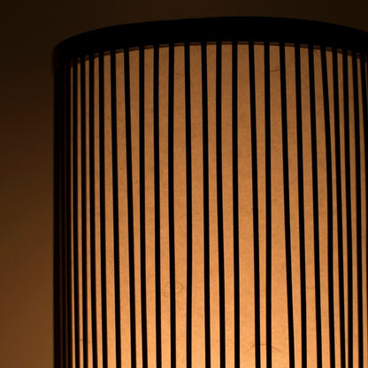Japanese Bamboo Floor Lamp "Tutu" Middle – Unique Bamboo Standing Lamp with Intricate Design, Ideal for Living Rooms