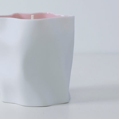 SAKURA Japanese scented candle with spring floral aroma, crafted in pink-lined Seto porcelain