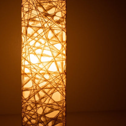 Lampe japonaise au sol ME-LOOK 02, blanche et lumineuse, abat-jour complexe en papier washi Melook