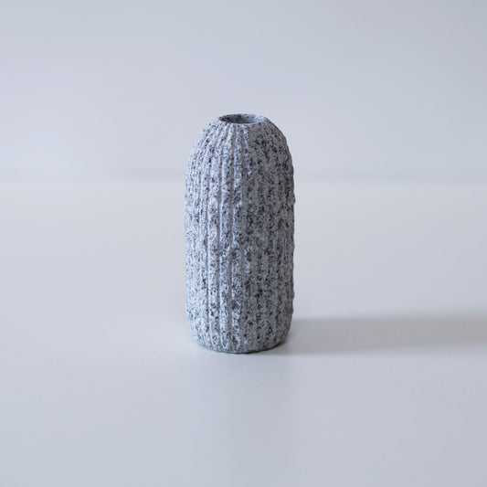 Small minimalist vase made from Aji stone, a type of granite found only in a specific region of Kagawa Prefecture, Japan.