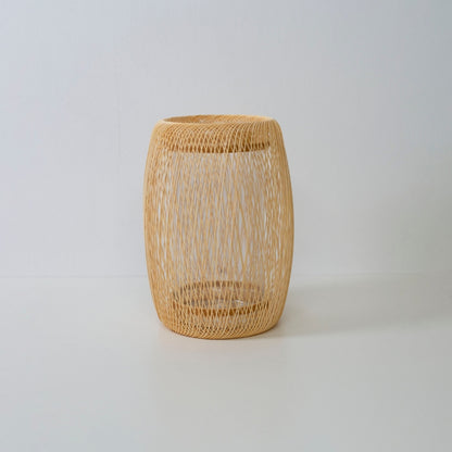 Japansk bambus blomstervase "Cocoon" – Autentisk japansk ikebana blomstervase med wabi-sabi til Japandi-stil værelse