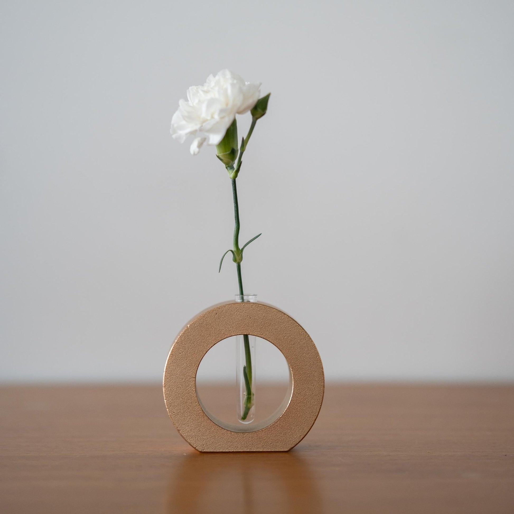 Japansk Ikebana Vase “Kobberbusk” | Minimalistisk Bronzevase til Ikebana Blomsterarrangement
