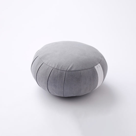 Japanese meditation cushion Zafu "ZAF MASTER" Silver Gray handmade meditation pillow