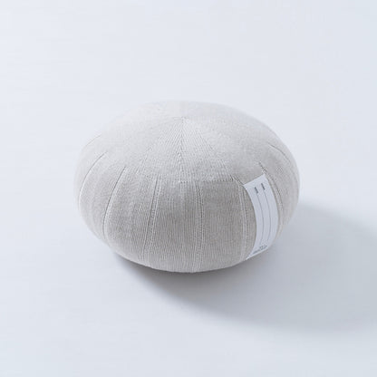 Japanisches Zafu Meditationskissen ZAF RITUAL, Weiß Grau — stützendes Meditationskissen