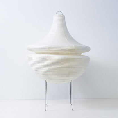 "Lampe sur pied sculpturale en papier japonais GEMINI 02 par Hayashi Kogei, lampe sur pied japonaise moderne en papier washi"