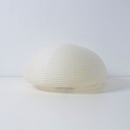 Japanese paper floor lamp "paper moon 04" – horizontal Mino Washi Japanese lamp for serene light