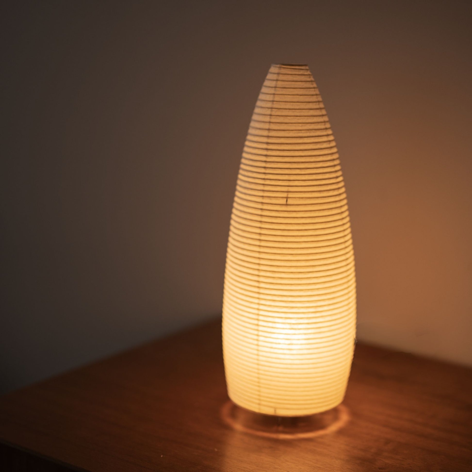 Lampe Japonaise Faite à la Main en Papier Papier Lune 03 – Lampadaire Washi Style Japandi