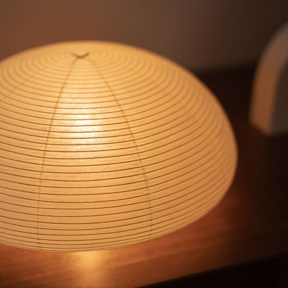 Japanese Paper Lamp Paper Moon 04 – Modern Washi Floor Lamp for Japandi Bedroom Decor