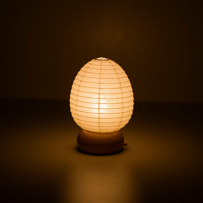 Japanese Paper Table Lamp "Mini Egg" – Soft Glow Paper Lamp for a Relaxing Space