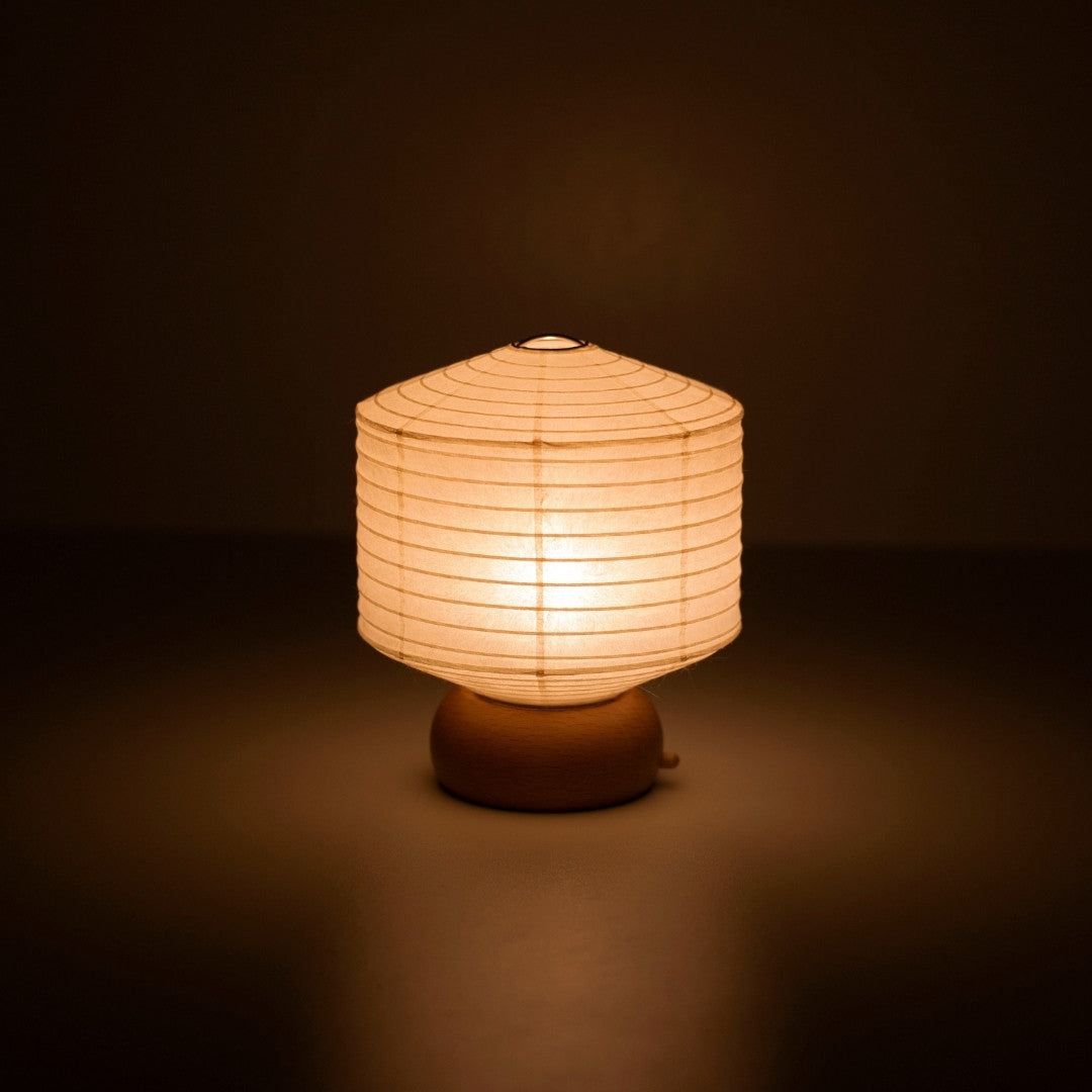 Japanese Paper Table Lamp "Mini Square" – Handmade Japanese Paper Table Lamp for Bedrooms and Living Rooms
