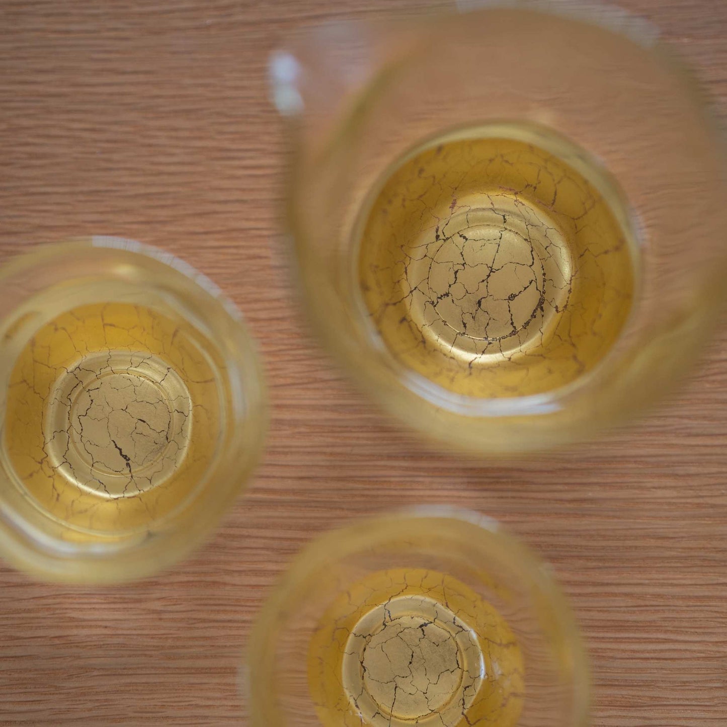 Kanazawa bladguld japansk sake kop sæt – kunstneriske sake kopper med delikat krakeleret mønster