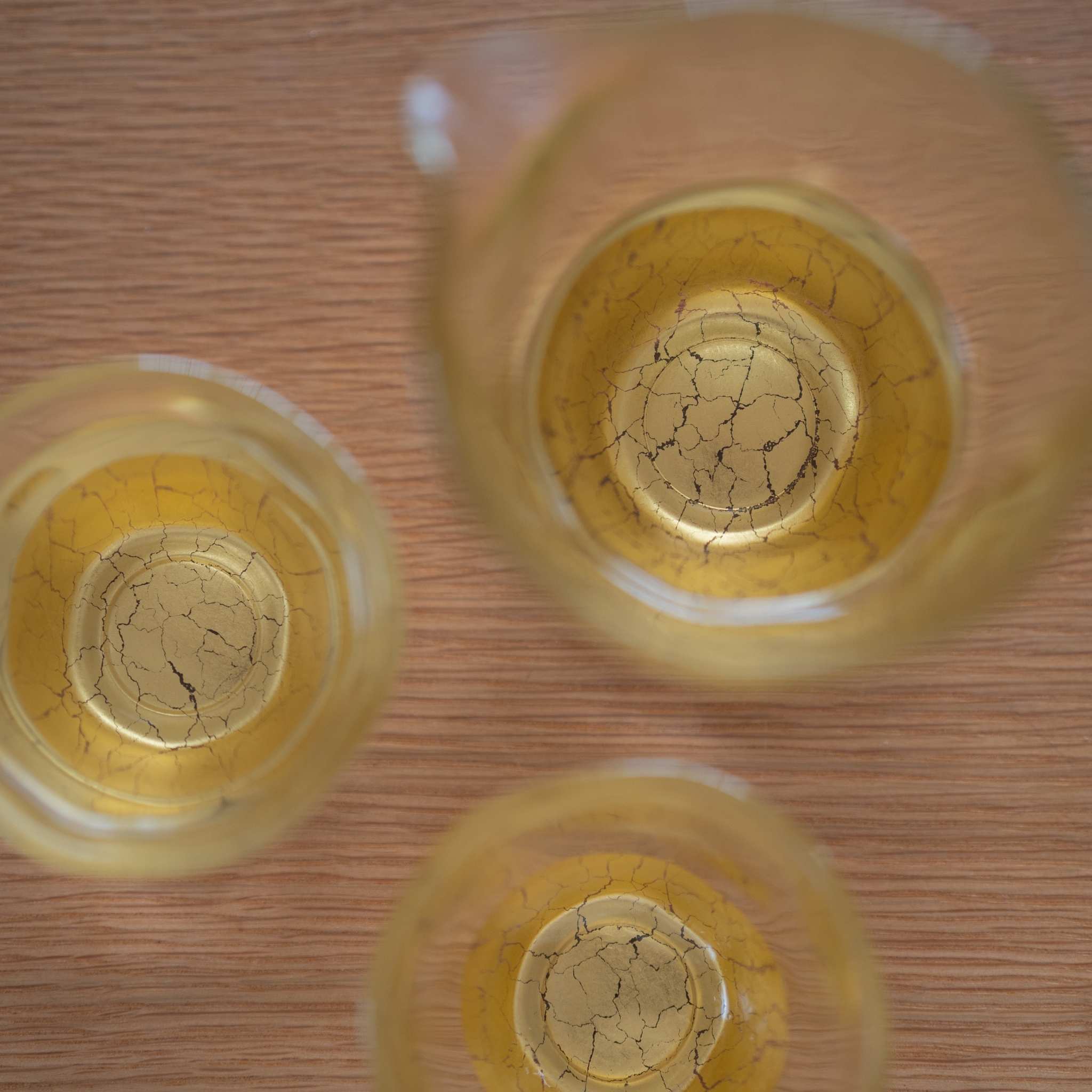 Kanazawa bladguld japansk sake kop sæt – kunstneriske sake kopper med delikat krakeleret mønster