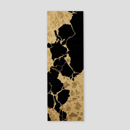 Japanese wall art “Kintsugi” black large – wabi sabi gold decor inspired by kintsugi craft