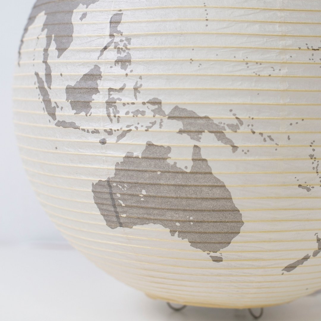 "Impression d'Australie sur papier japonais pour lampadaire "paper moon 05G", lampe japonaise artistique"