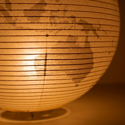 "Impression d'Australie sur papier japonais Lampadaire « paper moon 05G », lampadaire en papier fait main"