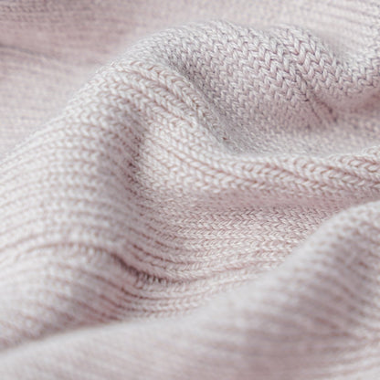 Gros plan textile du coussin de méditation japonais zafu ZAF MASTER, tricot Rose Fumée