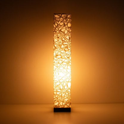 Lampe sur pied japonaise ME-LOOK 02 en papier blanc chaud et lumineux, lampe sur pied japonaise compacte et élancée
