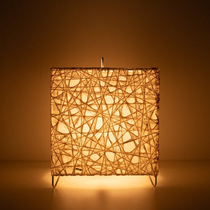 Lampe sur pied japonaise en papier blanc chaud et lumineux ME-LOOK 03, lampe sur pied japonaise cube compacte