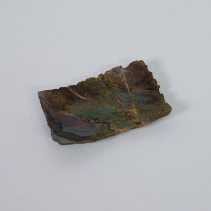 Top view of Kintsugi Plate "Oribe" Deep Green 02