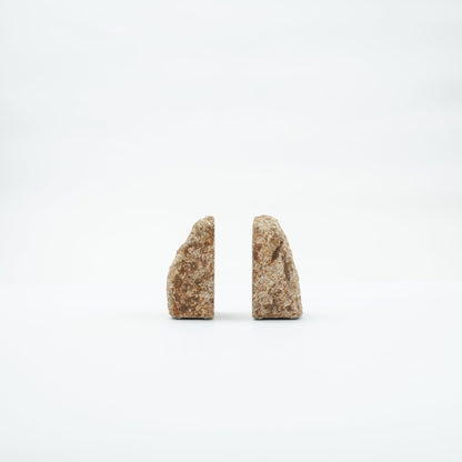 Japanese Aji Stone Book End Small in natural stone, front view.