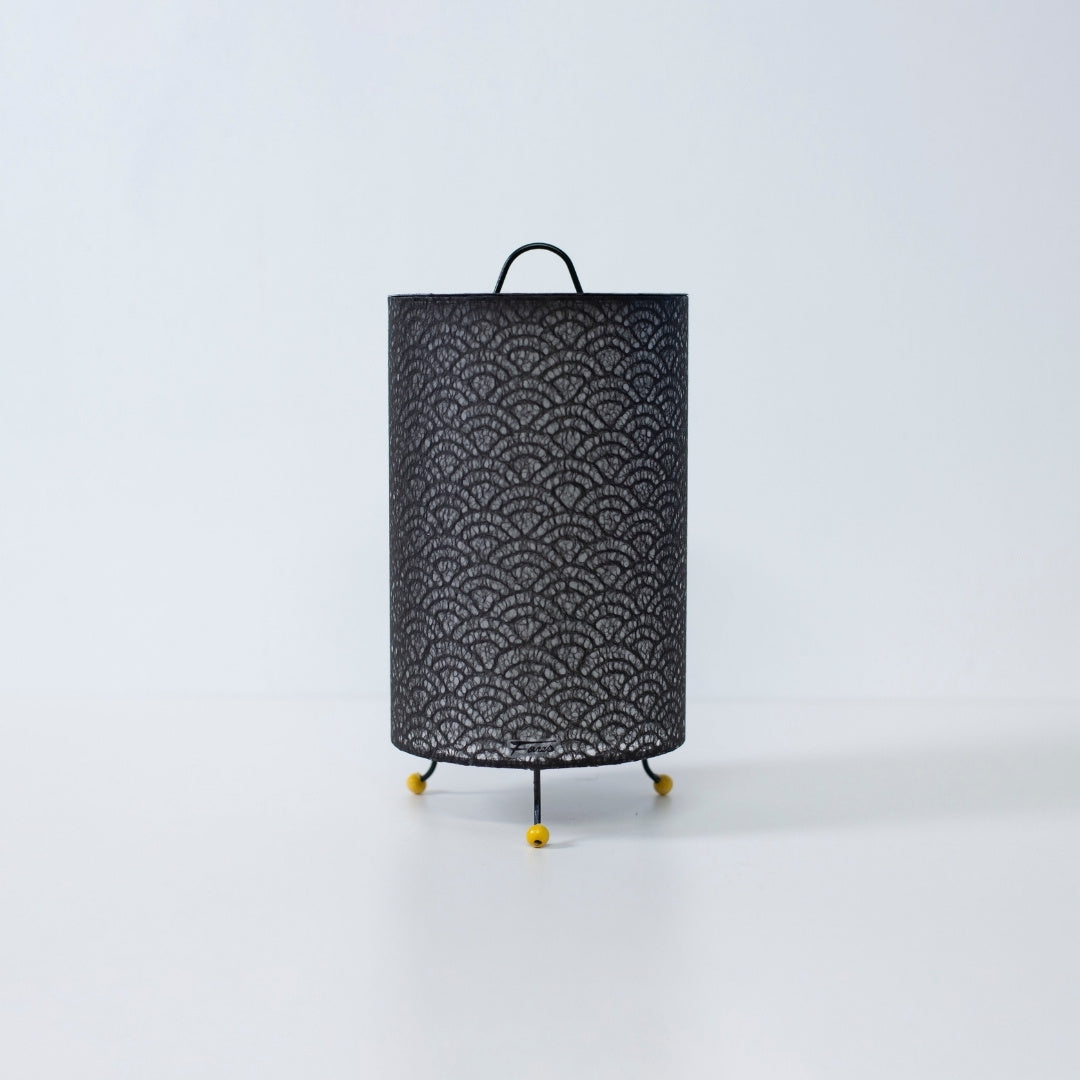 Zwarte Washi Papieren Lamp "Lace Washi" – Moderne Verlichting voor Stijlvolle Ruimtes