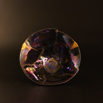 Kintsugi Bowl "Ko-sai" 01 in gold, front view.